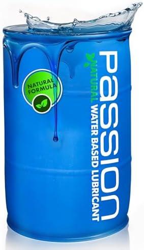 Passion Natural Water-Based Personal Lubricant - 55 Gallon Drum, Premium, Non-Sticky, Easy-to-Clean Formula for Lifetime use, EXP 07/19/2027