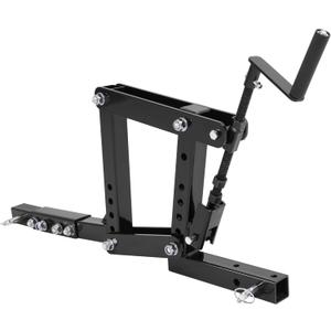 1-Point Hitch Lift with Adjustable Height Compatible with 2" Receivers for ATV, UTV, Garden & Lawn Tractors Heavy-Duty Steel Powder-Coated Finish