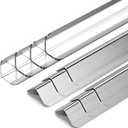 10pcs Wall Corner Guards 1x1x48 Inches 304 Stainless Steel Metal Guard Heavy Duty Rounded Corner Protector, Smooth Folded Edge Design for Wall Protection Silver