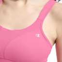 Champion Women's Sports Bra, High-Impact, Maximum Support, Breathable, Moisture-Wicking Fabric (Pink, S)