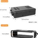 2U Rack Mount, Molded Pro-Audio PA DJ Case, Waterproof Hard Case with Custom Foam, Wireless Mic/Amp/Effect/Mixer Storage, 2U 12" Deep