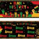 2 Pcs Black History Month Banner Decorations 13.8 x 38.6 Inch African American History Month Black Girl Banner February Sign Party Supplies for Indoor Outdoor Party Home Decor