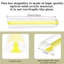 Chunful 1 Pack 2X Bar Magnifying Ruler Line Magnifier,Ruler with Magnifying Bar for Reading Small Prints, Bible, Books, Instructions, Cross Stitch Patterns and Small Print (12 Inch)