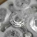 Semi Flush Mount Ceiling Light Kitchen Lighting Fixtures Ceiling Brushed Nickel Kitchen Cieling Light Fixtures with Clear Glass Shade for Dining Room Bedroom Living Room Hallway E26 Scoket, 4 light