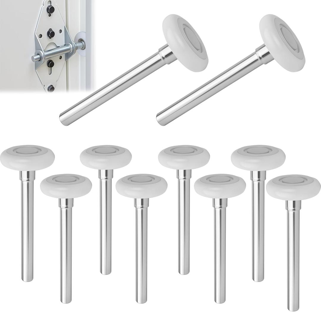 10 Pack 7" Stem White 2" Nylon Garage Door Roller with Protective Sealed-Cap(Dustproof), Ultra Quiet & Long-Lasting, Commercial High Load Capacity, Double Sealed Bearings