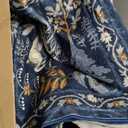 OJIA Jungle Print Rugs for Living Room 8x10 Washable Area Rugs for Bedroom, Modern Non-Slip Ultra-Thin Soft Large Carpet Non-Shedding Nursery Rug for Teens Kids Playroom Dining Room Home Decor (Blue)