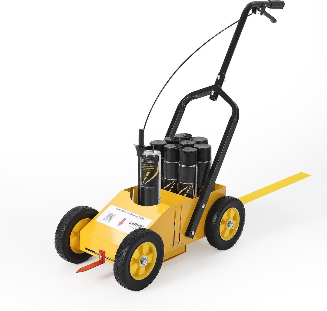 Parking Lot Striping Machine, 2-6" Width Adjustable Line Striper, Compatible with Professional Inverted Striping Spray Paint, Line Marking Machine for Roads, Playing Fields, Fast Accurate Marking