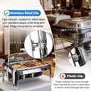 13 QT Roll Top Chafing Dish Buffet Set, Stainless Steel Food Warmer with Perspective Window for Parties, Birthday, Hotels and Weddings,1 Full&2 Half&3 Third Size Food Pan and 1 Water Pan