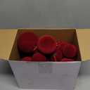 HOLIDYOYO 15pcs Velvet Ball Ornaments for Valentine's Day Flocked Shatterproof Plastic Baubles Cute Hanging Decor for Romantic Home Decoration