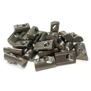 15 Series 1/4"-20 Stainless Steel Self-Aligning Roll-in T-Nuts with Ball Spring (25-Pack) 8020-Compatible T Slot Hardware for Aluminum Extrusion
