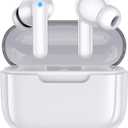 kurdene Wireless Earbuds, Bluetooth 5.3 in Ear Buds Light Weight Headphones with Deep Bass Sound,48 Hours Playtime Headset,Clear Calls Earphones with Mics for Sports Workout White