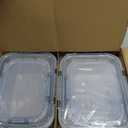 M MCIRCO [80 oz & 36 oz Extra Large Glass Food Storage/Baking Containers Set with Lids, 2 Pack 80 oz(10 cup)&2 Pack 36 oz (4.5 cup) Airtight Glass Container,Microwave,Oven,Freezer and Dishwasher