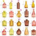 80 Pcs Colorful Glass Bud Vase Set, Small Colored Vintage Vases for Centerpieces, Cute Glass Bud Vases in Bulk,Decorative Flower Vases for Wedding Home Table Decor