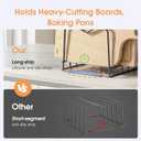 ORDORA Cutting Board Holder Stand Rack Organizer for Cabinet, 5mm Wire Storage Rack for Countertop, Baking Cookie Sheet Pan Organizer inside Cabinet, Chopping Board Holder for Pots, Lids and Skillets