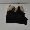 Vermilion Bird Women's 3 Pack Seamless Comfortable Sports Bra with Removable Pads (X-Large, 4 Pack:black*2 Beige*2)