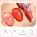 Senvenski Jelly Pink Gel Nail Polish Kit - Nude Pink Translucent Colors with Milky Sheer Finish | Vegan UV/LED Nail Art Kit Gift for Women Manicure Salon DIY(CS2-014)