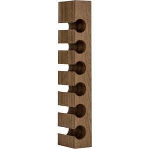 Riverbank Dark Oak Wine Rack, Elegant 6-Bottle Holder, Made of Solid Wood, Wall Mounted Wooden Wine Stand, Stylish & Luxurious Home Dcor (Dark Oak, 6-Bottles)