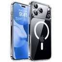 CANSHN Magnetic Compatible with iPhone 17 Pro Max Case Clear, Upgraded [Full Camera Protection] [Compatible with Magsafe] Non-Yellowing Protective Shockproof Bumper Phone Cover 6.9 Inch - Clear