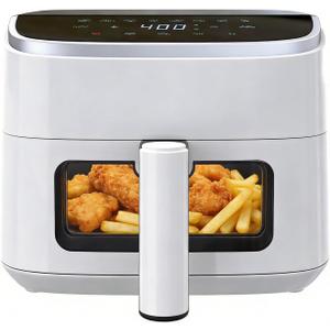 NEWBULIG Air Fryer，4QT Small AirFryer with Easy View Window and Interior Light, Digital Touchscreen with 8 Presets for Custom Cooking, Nonstick and Dishwasher Safe Basket, White, 13.3"*10.2"*12.99"