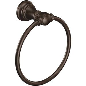 Moen YB8486ORB Weymouth Bathroom Hand Towel Ring, Oil Rubbed Bronze