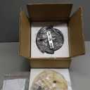 1-Light Black Modern Wall Sconces for Bedroom, Round Sconce Wall Light Fixture for Bathroom, Alabaster Sconce Lighting for Living Room, 1 Pack