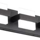 SOLFART 3 Lights Black Bathroom Modern Vanity Lights LED Vanity Light Black Bathroom Lights Over Mirror 20 inch White Light Dimmable