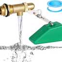3/4 Inch Float Valve, Brass Water Float Valve for Water Tank, Float Ball Valve with Adjustable Arm for Livestock Waterer, Fountain, Aquarium, Aquaculture, Auto Water Level Control (1, green)