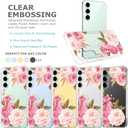 Floral Clear Case for Samsung Galaxy S24 FE for Women Girls,Pretty Phone Cover for Galaxy S24 FE,Flower Design Cute Pattern Slim Soft Drop Proof Protective TPU Bumper Case,FL-K