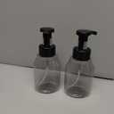 FYY Foaming Soap Dispenser Refillable - 3 Pack Gray-Black Clear 12oz Foaming Hand Soap Dispenser Pump Bottle for Bathroom Vanities Kitchen, Plastic Foam Soap Dispenser for Liquid Soap, Shampoo