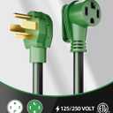 30-Amp 4-Prong Dryer EV Extension Cord, 50 Feet, NEMA 14-30P to 14-30R, 125V/250V Heavy Duty STW 10AWG/4, Use for Tesla Model 3/Y/X/S, Level 2 EV Charging & Dryer Power Extension, ETL Listed