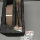 Ceramic 1.2 Cup Raised Slow Feeder Dog Bowl Set, Elevated Wooden Stand for Medium and Small Dog, 7.3inch Puzzle Slow Dish, Preventing Choking(Brown Coffee, Single Bowl+ Stand)