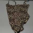 SUUKSESS Women Sexy Square Neck Thong Bodysuit Backless Cami Bodysuit Top (Medium, 01 Leopard)