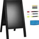HUAZI Chalkboard Sign 40x20'' Double-Sided Display Chalk Board Signs A Frame Chalkboards with Liquid & Solid Chalk for Cafeteria Street Party Restaurant
