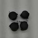 Nylon Twin Wheel Swivel Caster 1-7/8 Threaded Stem Plant Pot Caddy Wheel Replacement Brake Wheel Black, 4 Packs