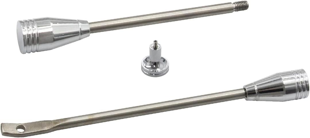 Chrome Turn Signal Lever Kit - Tilt Lever Flasher Knob Compatible with GM Columns Chevy Buick Oldsmobile Pontiac and Cadillac 1967-1994 (3 Pcs)