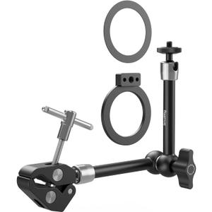 SmallRig Magic Arm Clamp w/ 1/4" Screw, Phone Mount for Magsafe & Magnetic Adapter Ring, 11 Inches Integrated Magic Arm for iPhone, for Android, for Action Cameras/LCD Monitor/LED Lights - 5604