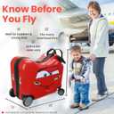 Disney's Cars Lightning McQueen Ride-On 18" Suitcase For Kids & Toddlers