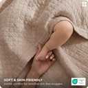 Bedsure 100% Cotton Muslin Blanket 8-Layer King, Breathable & Substantial Linen Oeko TEX Gauze Bedding, PureWoven All-Season Moisture-Wicking Comfort, Softens After Wash, Taupe, 108"x90"