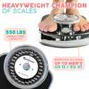 Adamson A28 Bathroom Scales - Up to 550lb, Heavy Weight, Anti-Skid Rubber Surface, Extra Large Numbers - High Precision Weighing Scales for Body Weight - Durable with 20-Year Assurance - New Version