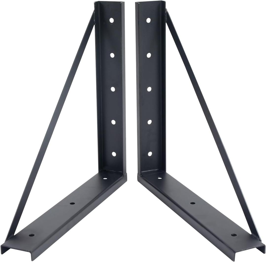 Colinktool Underbody Steel Mounting Brackets,18 x 18 Inch Truck Tool Box Mounting Kit, with Screws Spacers and Sleeves - 2 PCS
