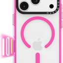 ORNARTO Air Case for iPhone 17 Pro Max Clear | Military-Grade Drop Protection | Camera Control Button | Compatible with MagSafe | Built-in Air Phone Cover - Hot Pink