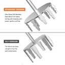 Onlyfire 4 Inch Pork Puller, Upgraded Ultra-Sharp Stainless Steel Meat Fork Meat Shredder Used with Standard Hand Drill for Beef, Chicken, Potato Masher and Tamale Meat