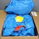 Inflatable Bounce House with Blower, PVC Bouncer for Kids Ages 3-8, Indoor and Outdoor Bouncy Playhouse, Jumping Castle with Pump, Ball Pit, Ringtoss and Target Game, Bouncer for 3 Kids