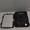 SEYMAC for iPad Pro 11 Inch Case M5 2025 / M4 2024, Heavy Duty Shockproof Protective Case with Screen Protector, 360 Rotating Stand, Hand/Shoulder Strap and Pen Holder, Black