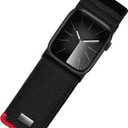 Tefeca Fortitude Elite Series Ultrawide Band Compatible with Apple Watch Ultra 2/Ultra 49mm, Series 10 46mm, 9/8/7 45mm, SE2/SE/6/5/4 44mm, Sports Theme, 42mm Fabric Black Band