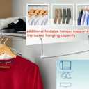 40 inches Wall Mounted Drying Rack, Clothes Drying Rack, Collapsible Drying Racks for Laundry,Clothes Hanger Rack Foldable,Clothing Rack,Retractable,Folding Dryer Rack,Wall Hanging Rack
