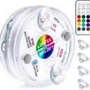 LOFTEK Submersible LED Lights with Remote, 13 LED Pool Lights for Inground Above Ground Pool with Magnets &Suction Cups,16 Color Changing Underwater Light for Ponds Battery Operated, 1 Pack