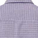 Mens Gingham Button Down Shirt Long Sleeve Dress Shirts Business Casual Shirts with Pockets (White, XXL)