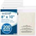Spartan Industrial - 8 X 10 (200 Count) Self Seal Clear Poly Bags with Suffocation Warning for Packaging, Clothing, and Fulfillment - Permanent Adhesive
