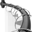 Mcrbeay Curved Shower Curtain Rod, Adjustable 40-72 inches Extra Wide Curved Shower Rods for Bathroom, Rust proof Shower Rod, Premium Stainless Steel Curved Curtain Rod for Shower, Bathtub, Black
